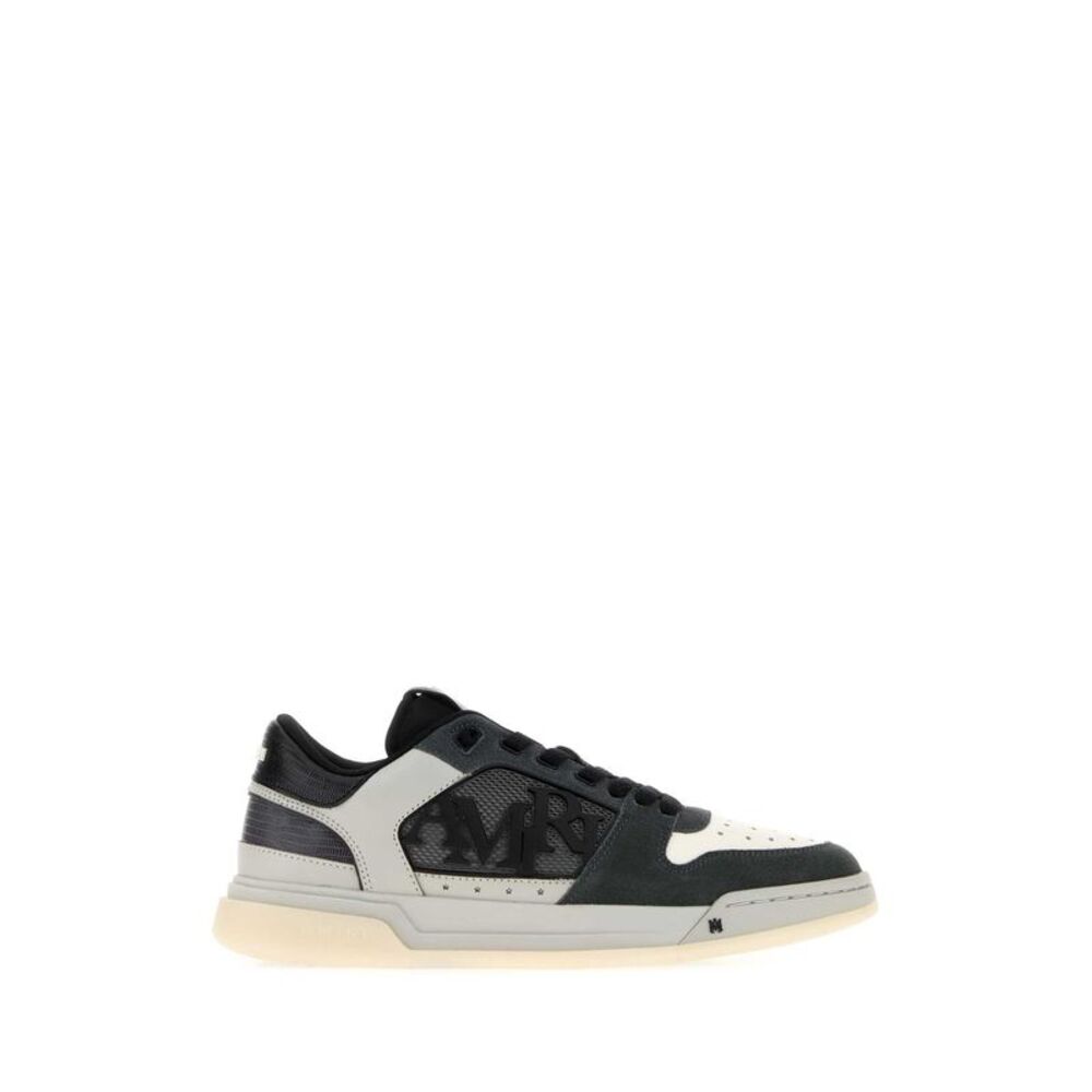 Amiri Men Two-Tone Leather And Fabric Classic Low Sneakers